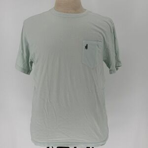 Johnnie O Mens T Shirt Surfboard Pocket Tee Light Blue Size L